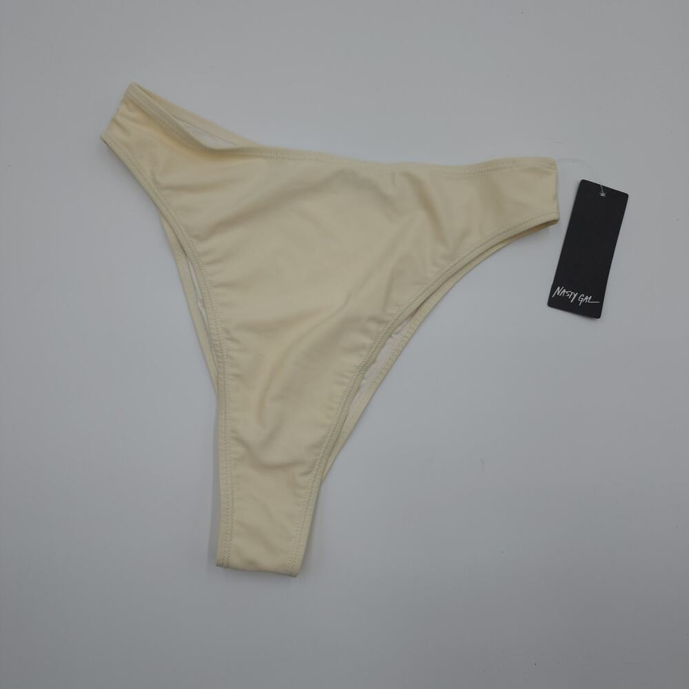Nasty Gal Sand Me A Sign High-Leg Bikini Bottoms Size 6